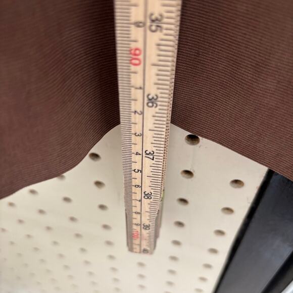 Vintage Ann Taylor Silk Shift Dress Espresso Brown Boxy Tailored Workwear 10 - Picture 7 of 7